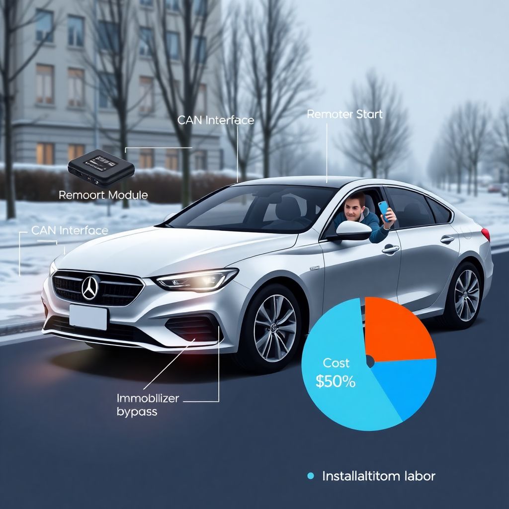 Стоимость установки сигнализации с автозапуском.