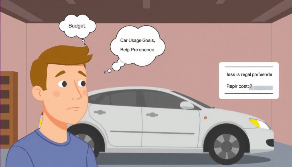 Что выгоднее: ремонтировать старый автомобиль или купить новый. - иллюстрация