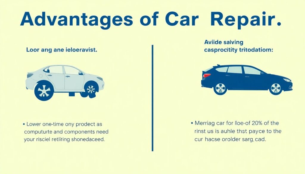 Что выгоднее: ремонтировать старый автомобиль или купить новый. - иллюстрация