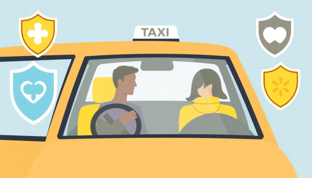 Страхование от несчастных случаев для водителя и пассажиров. - иллюстрация