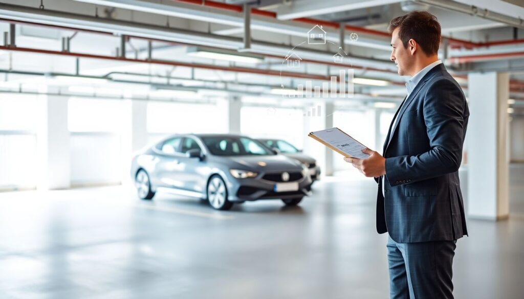 Стоимость аренды гаража или парковочного места. - иллюстрация