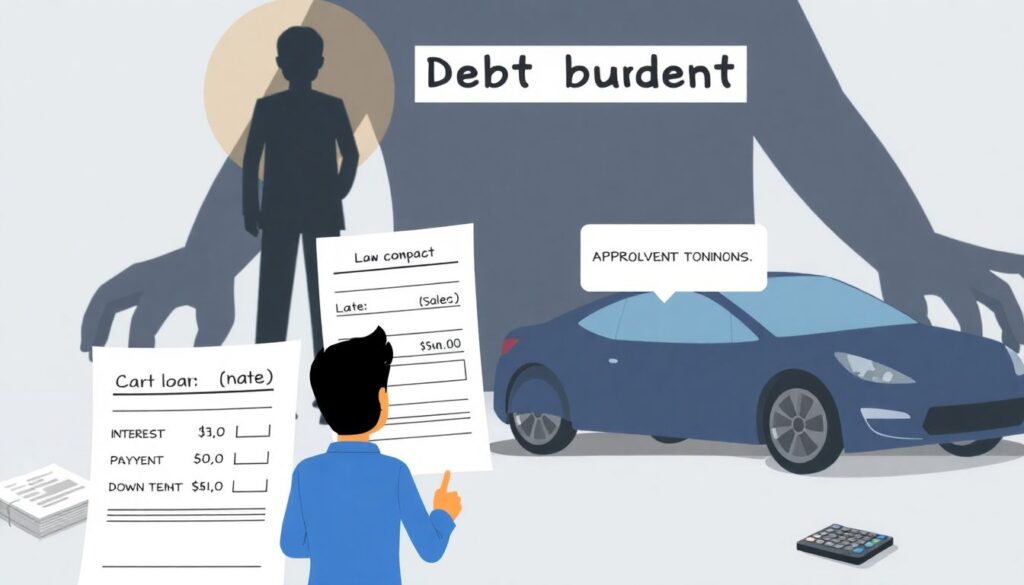 Как влияет кредитная нагрузка на одобрение автокредита. - иллюстрация
