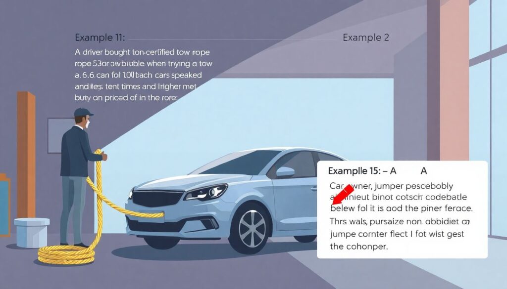 Расходы на буксировочный трос и провода для прикуривания. - иллюстрация