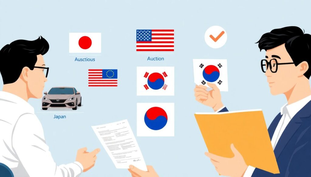 Покупка автомобиля, ввезенного по серой схеме. - иллюстрация