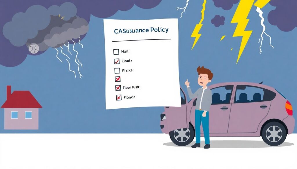 Как получить компенсацию, если ваш автомобиль пострадал в результате стихийного бедствия. - иллюстрация