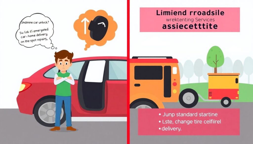 Как работает помощь на дорогах от страховых компаний. - иллюстрация