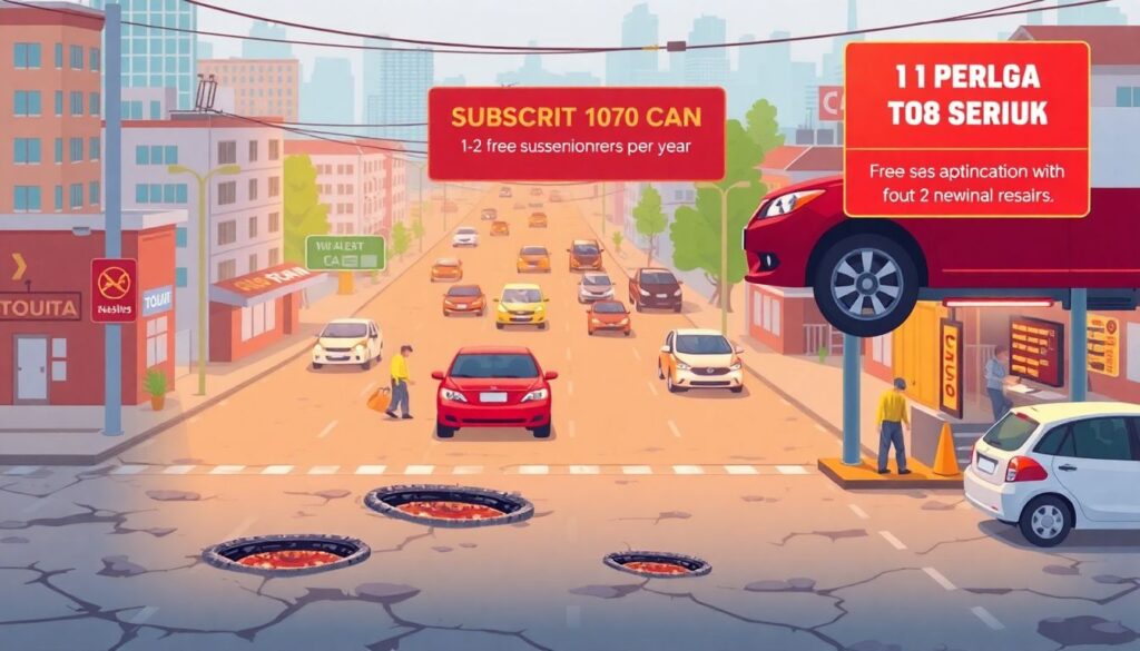 Сколько стоит ремонт подвески после ямы и от чего зависит цена восстановления Сколько стоит ремонт подвески после попадания в большую яму. - иллюстрация