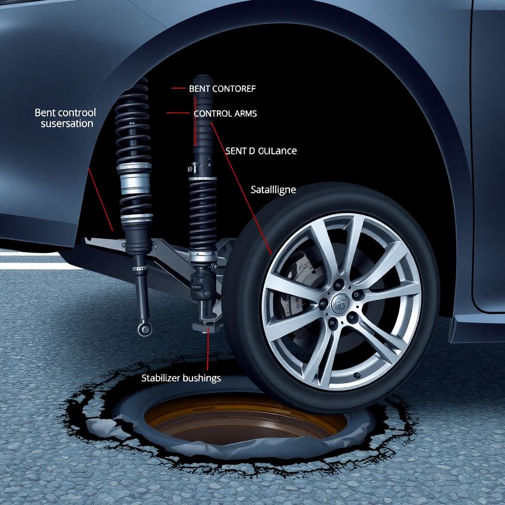 Сколько стоит ремонт подвески после ямы и от чего зависит цена восстановления Сколько стоит ремонт подвески после попадания в большую яму.