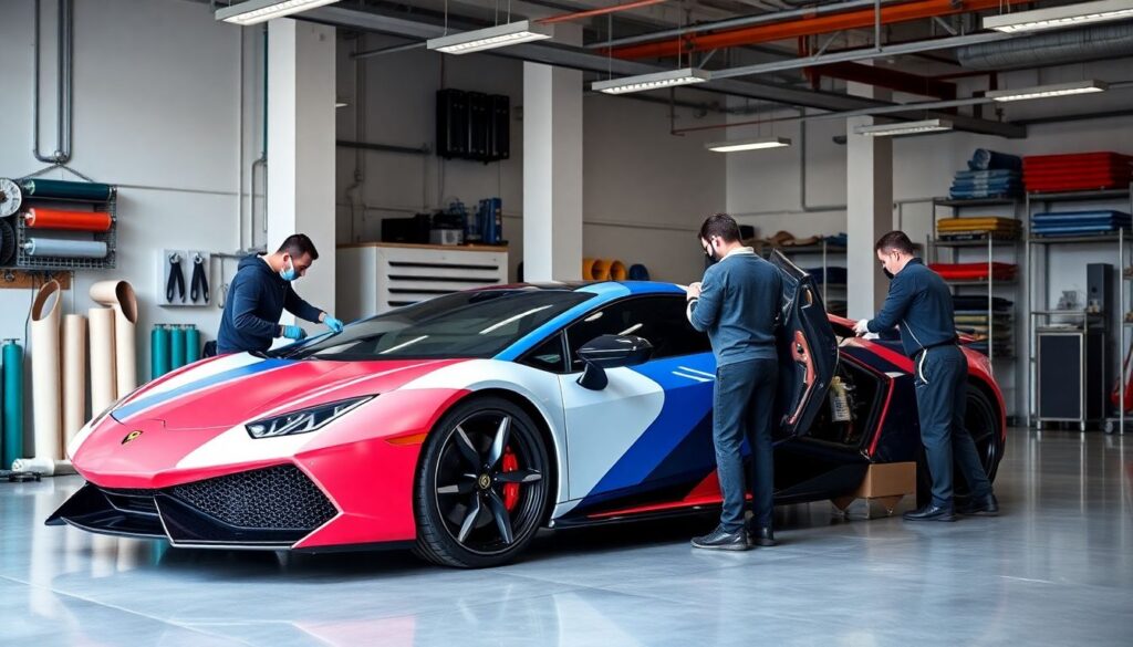 Оклейка автомобиля виниловой пленкой: стоимость, защита и стиль оформления Расходы на оклейку автомобиля виниловой пленкой: защита и стиль. - иллюстрация