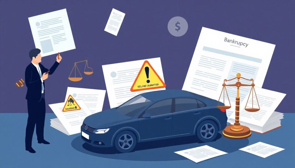 Как продать автомобиль при банкротстве и избежать юридических проблем Как продать автомобиль, если вы в процессе банкротства. - иллюстрация