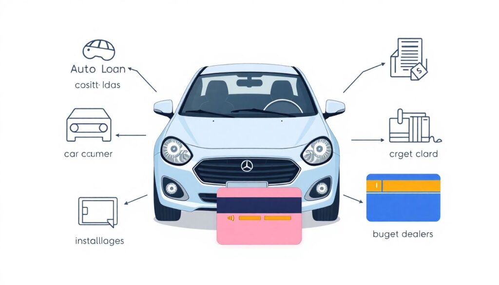 Выгоден ли кредит на карту для покупки недорогого автомобиля. - иллюстрация