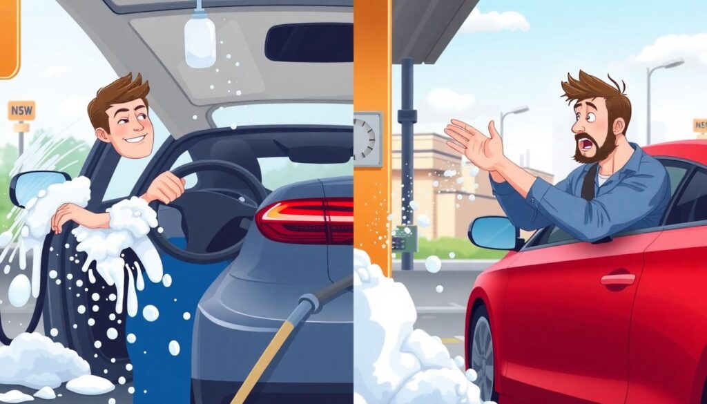 Экономия на автомойке: самообслуживание, детейлинг или ведро с губкой? - иллюстрация