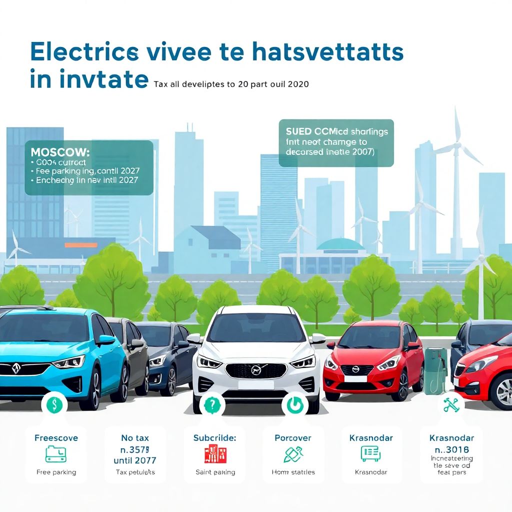 Налоговые льготы для владельцев электромобилей в разных регионах России.