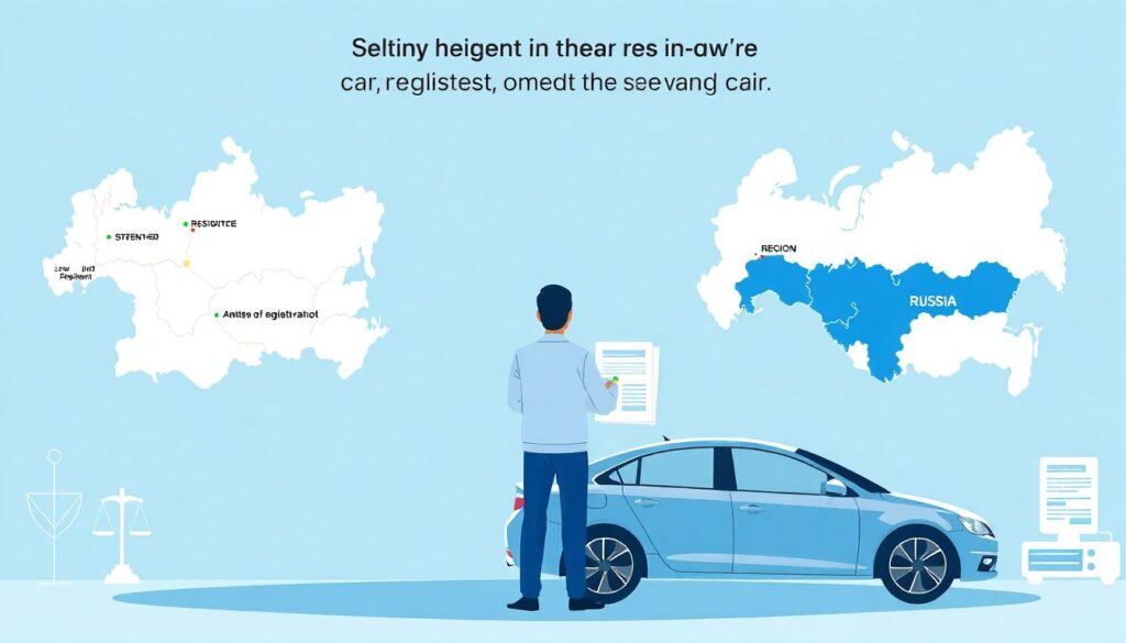 Как продать машину, если она зарегистрирована в другом регионе. - иллюстрация