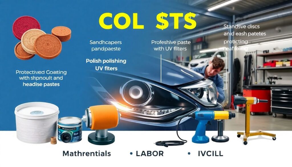 Расходы на восстановление и полировку фар. - иллюстрация