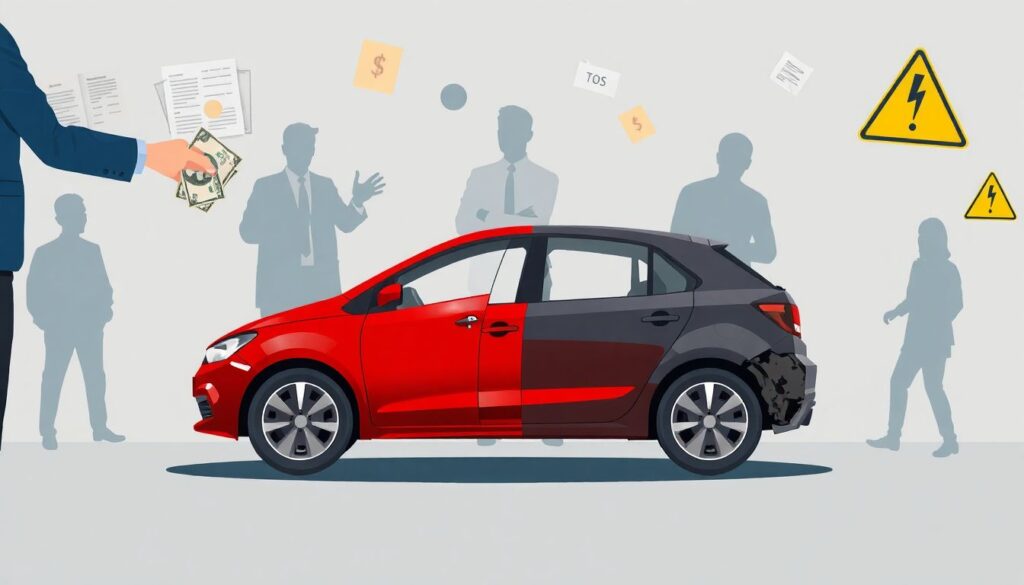 Финансовые риски при покупке автомобиля по серой схеме и как их избежать Финансовые риски покупки автомобиля по серой схеме. - иллюстрация