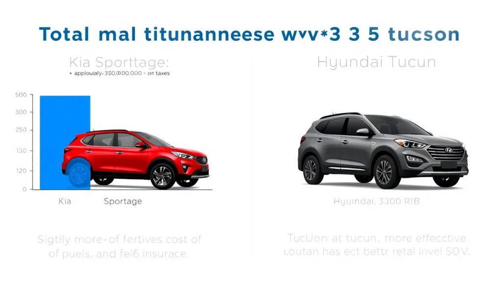 Сравнение расходов на содержание Kia Sportage и Hyundai Tucson. - иллюстрация