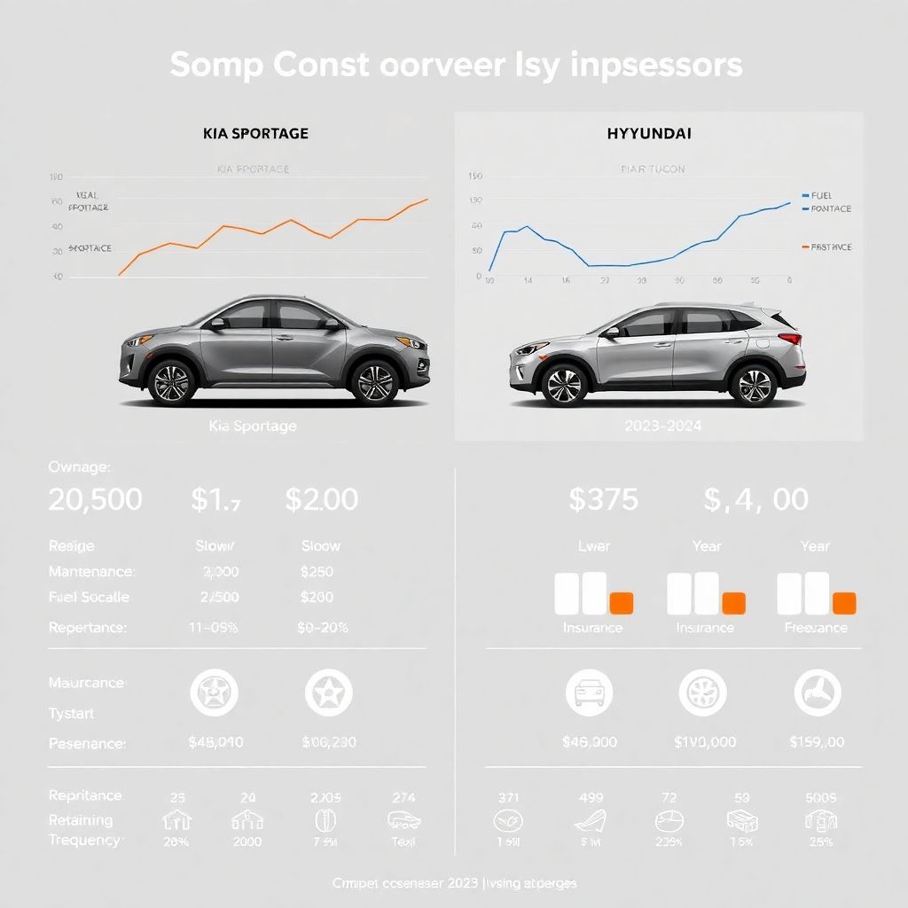 Сравнение расходов на содержание kia sportage и hyundai tucson.