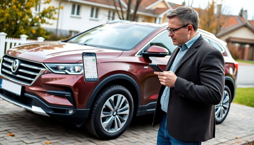 Проверка истории техосмотров автомобиля. - иллюстрация