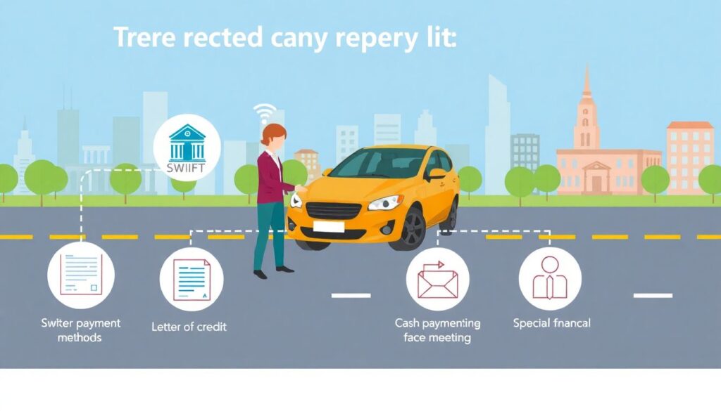 Как безопасно передать деньги при покупке автомобиля в другом городе Как безопасно передать деньги при покупке машины в другом городе. - иллюстрация