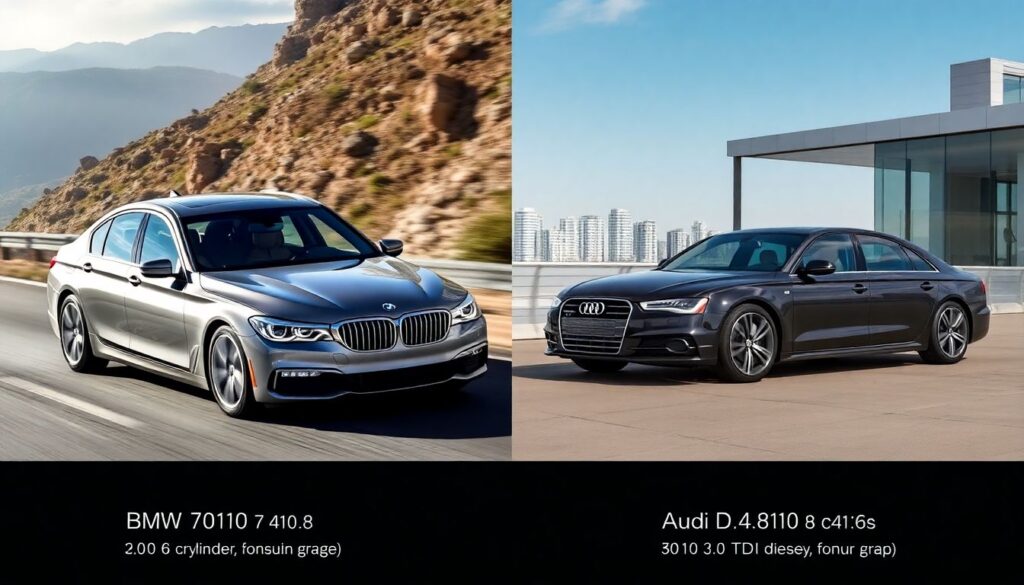 Покупка подержанного автомобиля премиум-класса: BMW 7, Audi A8, Mercedes S-class. - иллюстрация