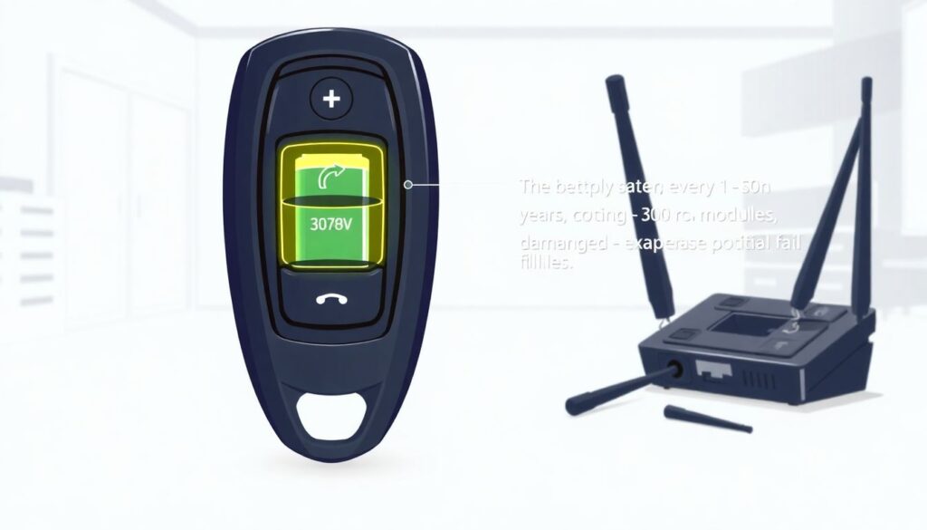 Расходы на обслуживание бесключевого доступа и системы старт-стоп в автомобиле Расходы на обслуживание бесключевого доступа и системы старт-стоп. - иллюстрация