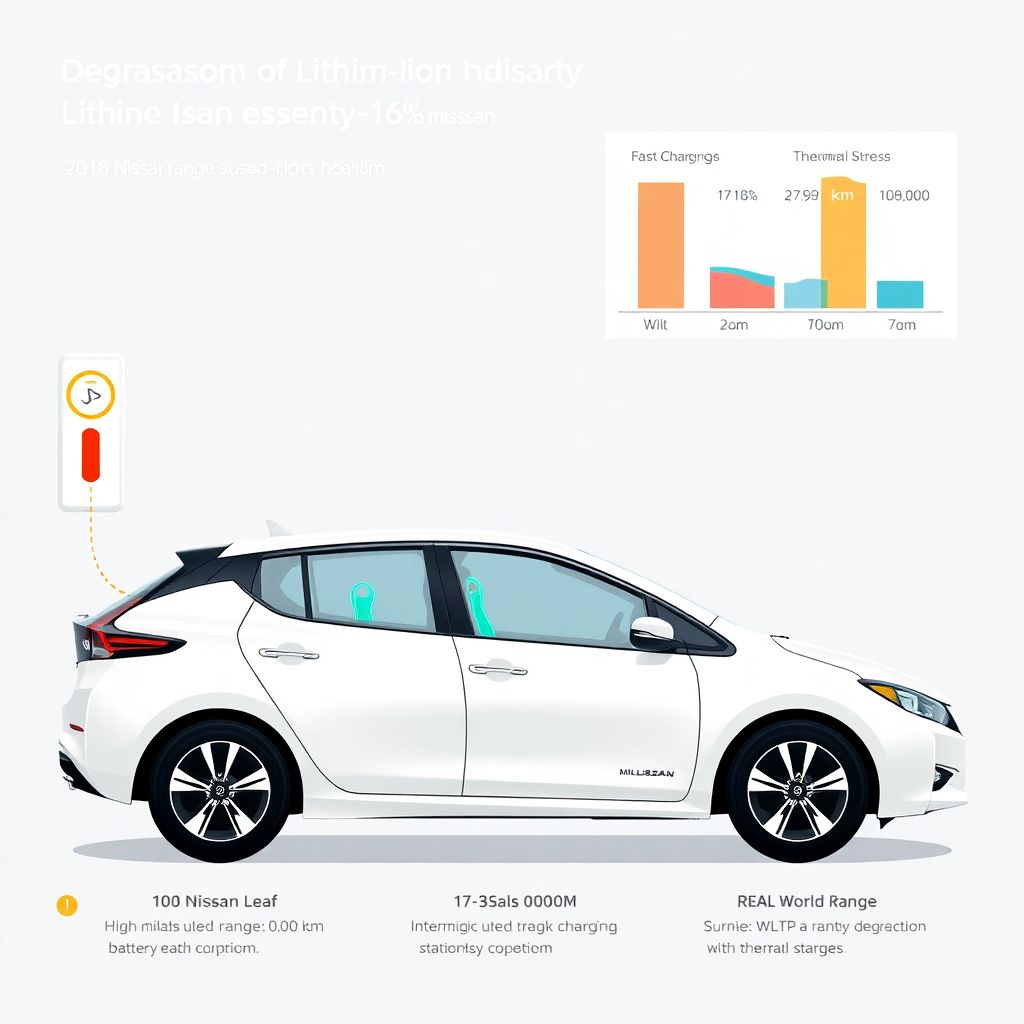 Покупка подержанного электромобиля nissan leaf: деградация батареи и реальный пробег.